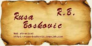 Rusa Bošković vizit kartica
